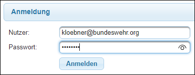 Anmeldung mit E-Mail-Adresse