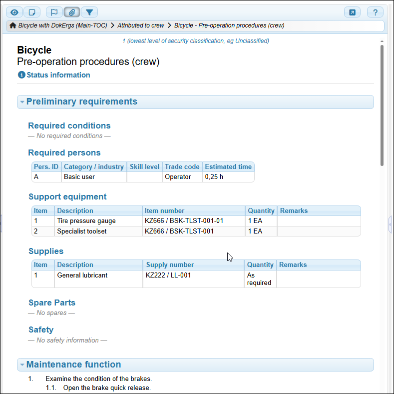 Das Datenmodul auf Englisch