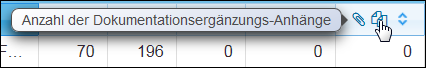 Anzahl der Dokumentationsergänzungs-Anhänge
