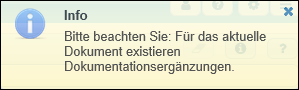 Hinweis auf vorhandene Dokumentationsergänzungen