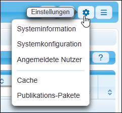 Menüpunkt »Systeminformation« in den Einstellungen