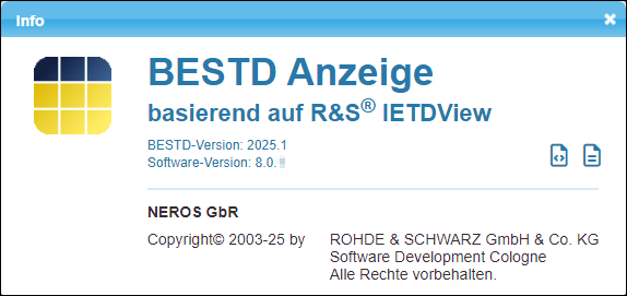 Info zur Version Info zur Version