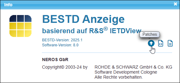 Der Info-Dialog für einen System-Administrator