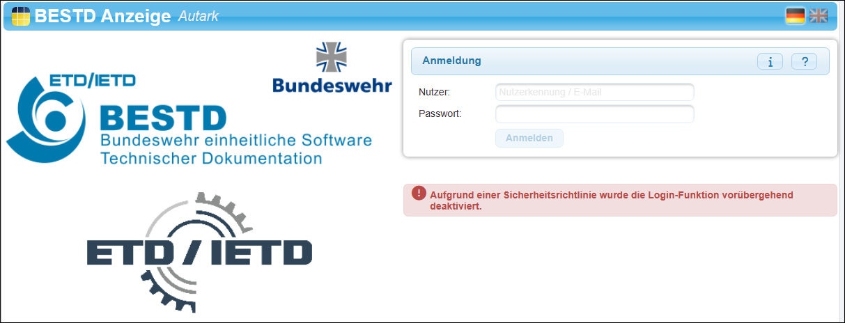 Sie können sich aktuell nicht anmelden.