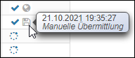 Kennzeichnung einer manuellen Übermittlung