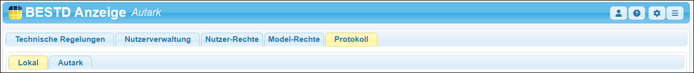 Der Reiter »Protokoll« in einem autarken System
