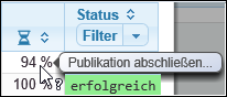 Publikation abschließen