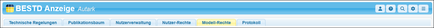 Der Reiter »Modell-Rechte«