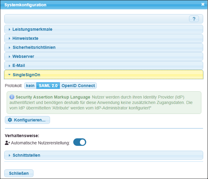 Der Themenbereich »Single-Sign-On«