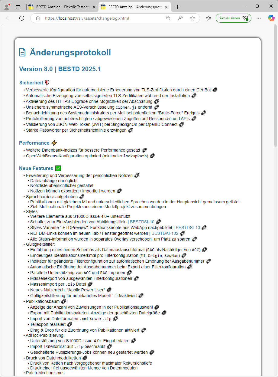 Das Änderungsprotokoll Das Änderungsprotokoll