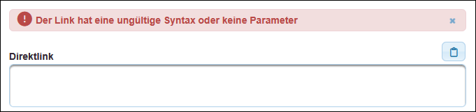 Im Feld zum Direktlink sind keine Angaben vorhanden.