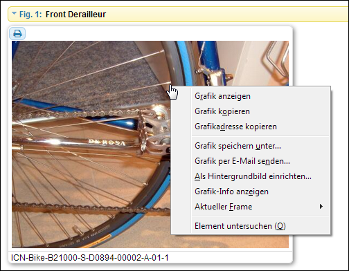 Das Kontextmenü zu einer Grafik bei Verwendung von Mozilla Firefox als Browser