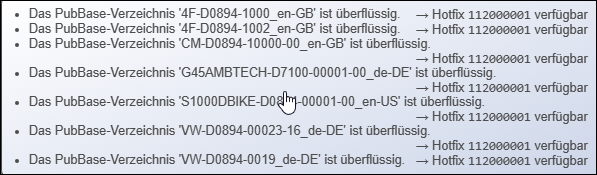 Beispiele für einen inkonsistenten Systemzustand