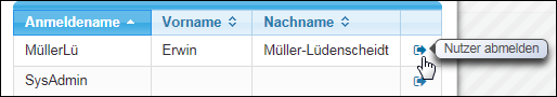 Funktion zum Abmelden eines Nutzers
