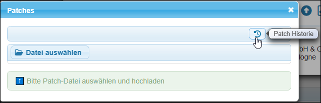 Das Funktionssymbol »Patch Historie«