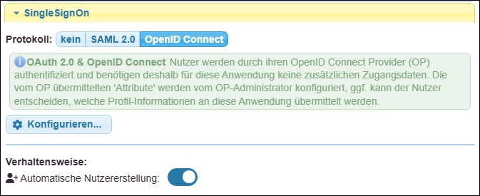 Es wird das Protokoll OpenID Connect eingesetzt.