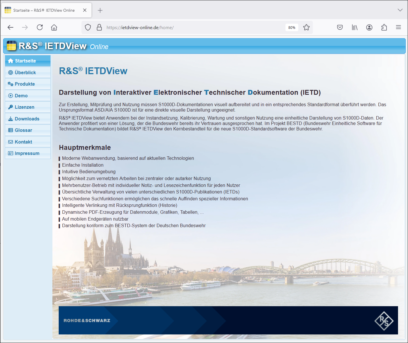 Die Website zu R&S® IETDView