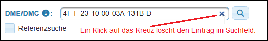 Löschen des Sucheintrags